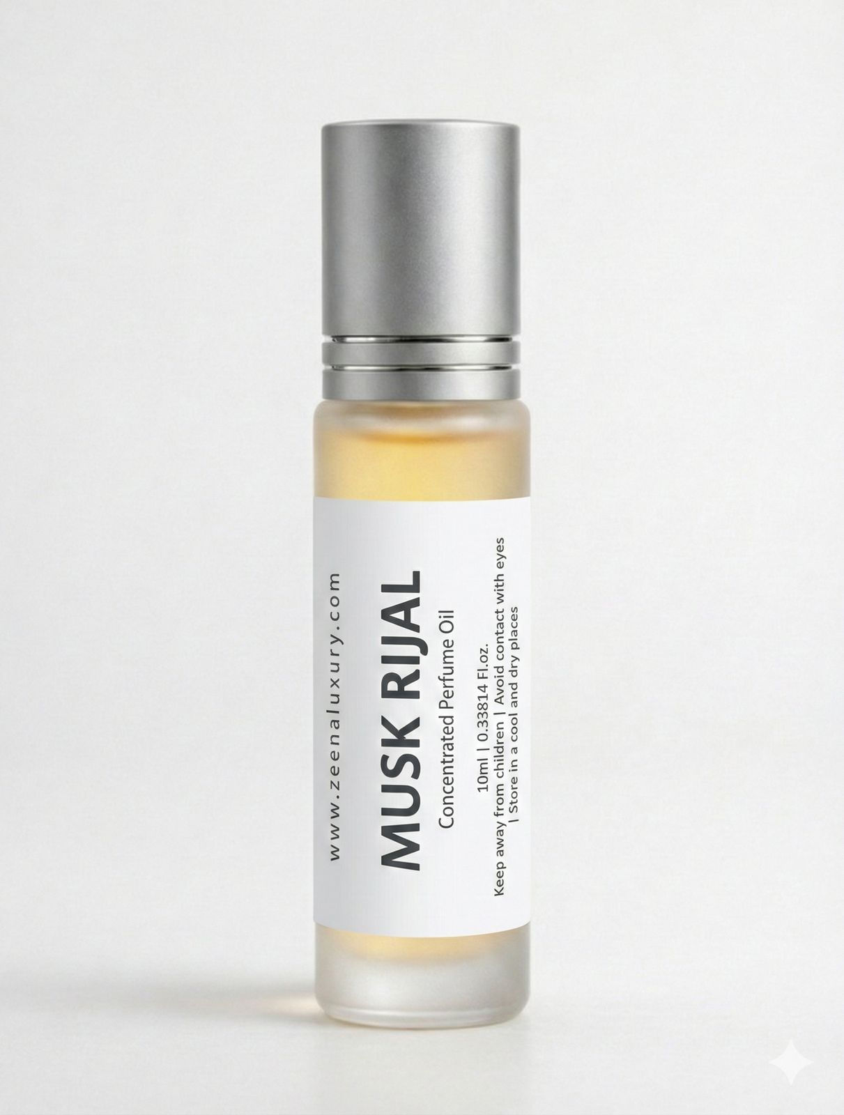 Zeena Luxury Musk Rijali Perfume Oil 10ml bottle on velvet