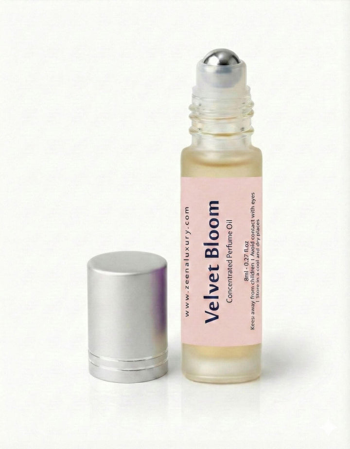 Zeena Luxury Velvet Bloom 10ml long lasting perfume oil bottle inspired by My Way open roll-on bottle